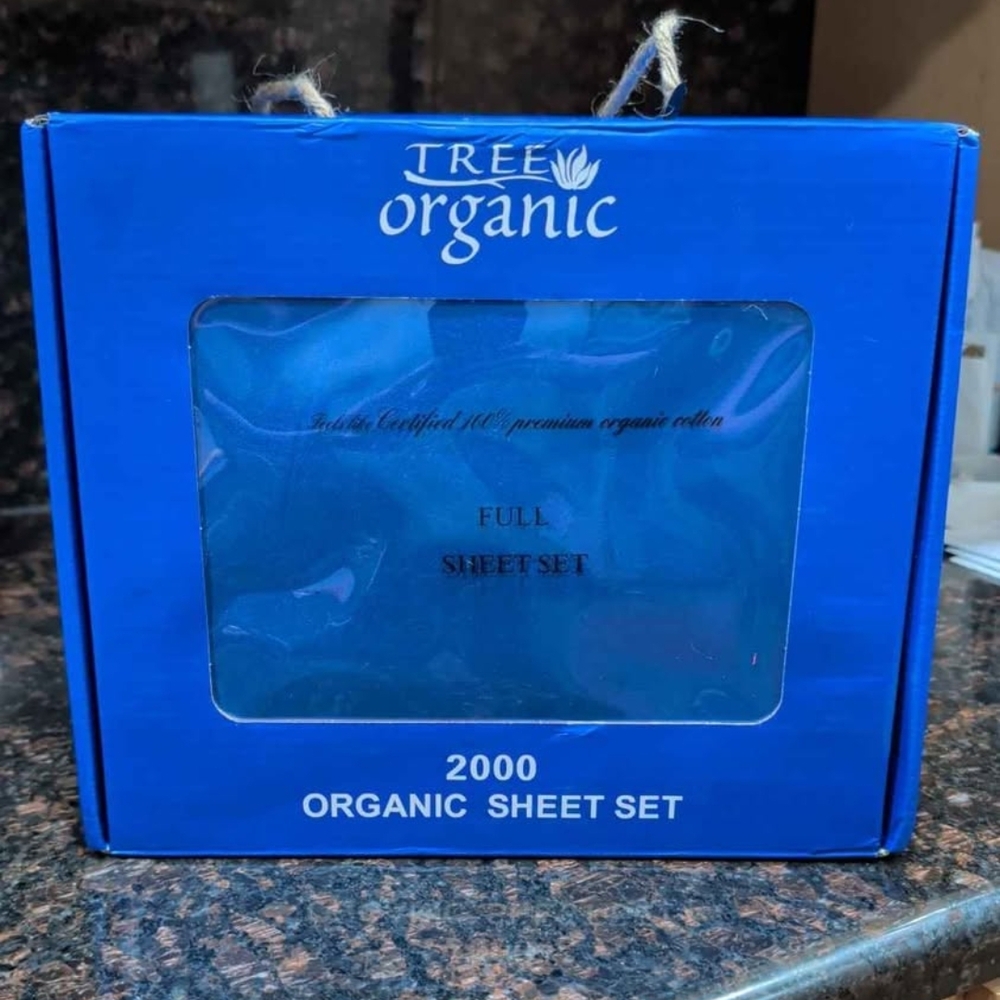 Blue Organic Cotton Sheet Set